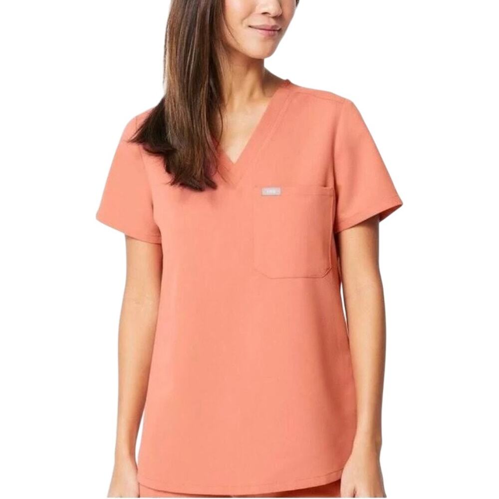 FIGS Catarina Scrub Top Women's XS Coral Pink Limited Edition Retired PO 1516